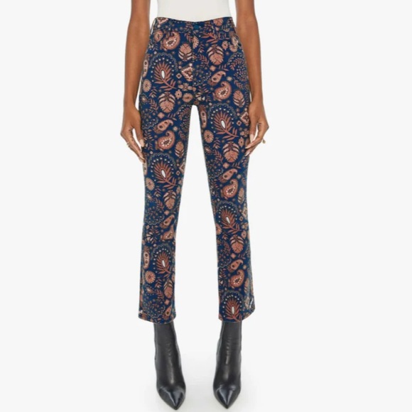 MOTHER Hustler Flood Henna Happiness‎ jeans size 26 NWT paisley - Picture 8 of 8